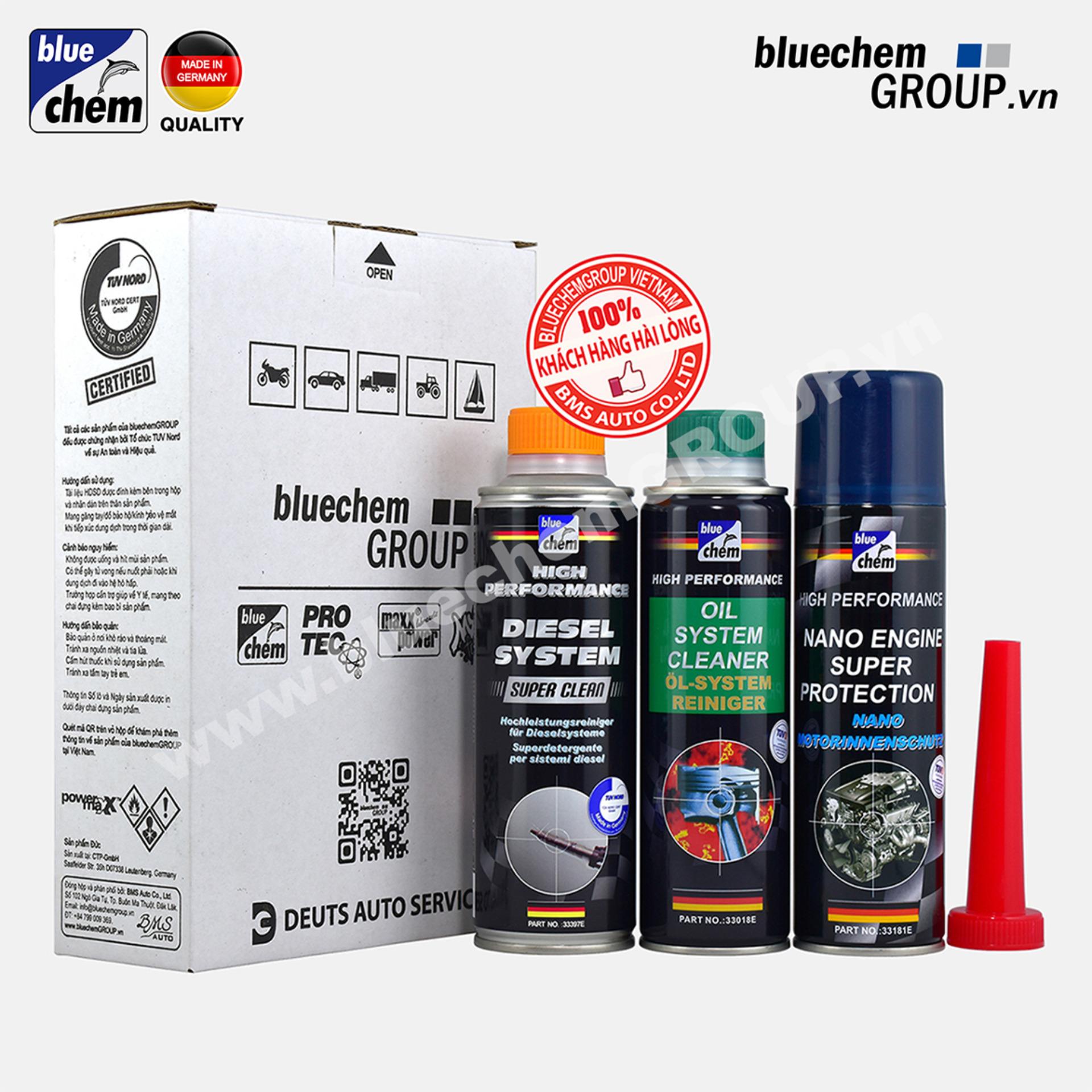 Bộ 3 sản phẩm Bluechem Làm sạch và Bảo vệ Động cơ Diesel