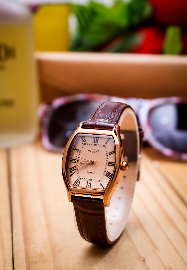 Đồng hồ nữ Julius Hàn Quốc JA-703 cổ điển dây da