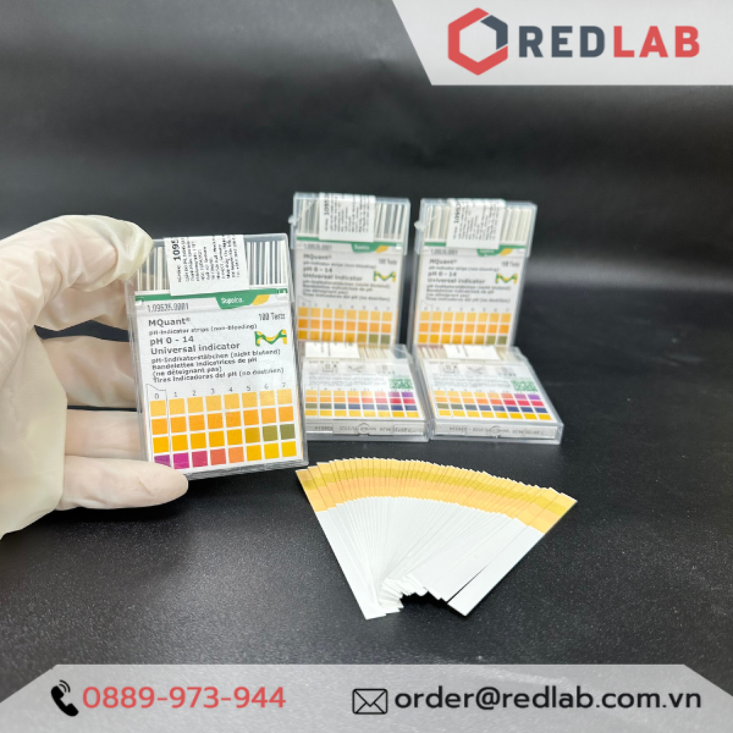 Merck - đức giấy test ph thang đo 1 - 14 với độ chính xác cao, hộp 100 que