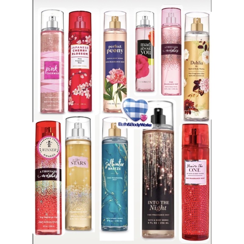 [ ĐỦ MÙI ] XỊT THƠM BATH & BODY WORKS 236ML