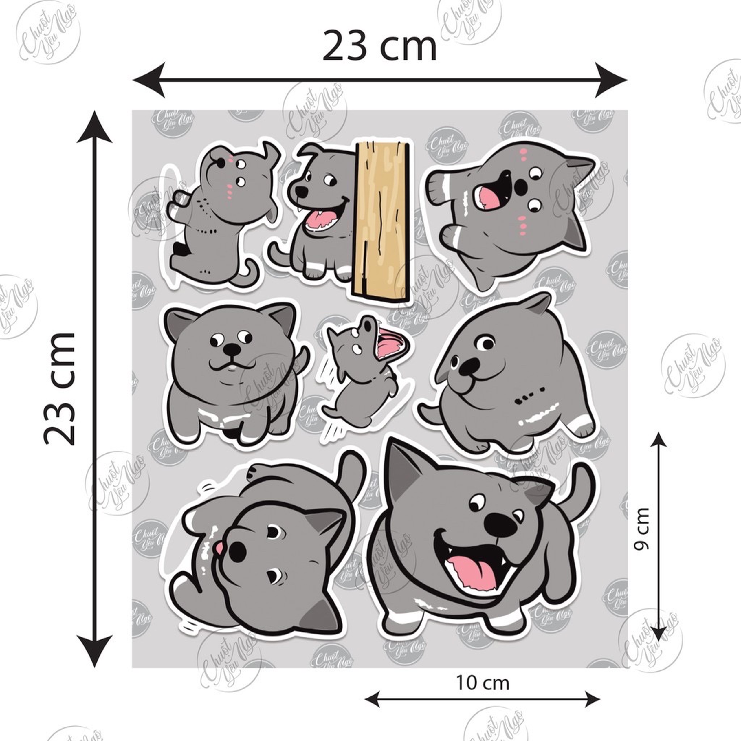 [HCM]Bộ 8 sticker decal chống nước hình dán chủ đề bé Dúi Idol siêu dễ thương dùng dán xe laptop điện thoại ipad vali