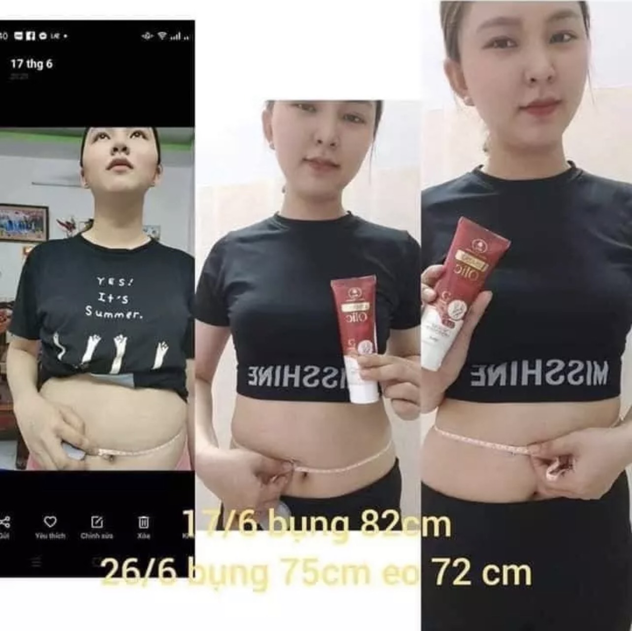 [tặngthướcdây] kem tan mỡ Olic kem quế olic tan mỡ bụng