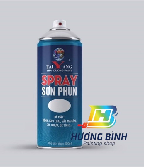 Sơn xịt Taiyang không cần sơn lót (dành cho bề mặt inox, gương, sắt mạ kẽm, nhựa, bê tông, gỗ)