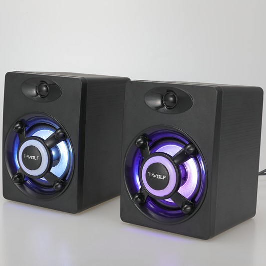 Loa Máy Tính Loa 2.0 T-Wolf S1 Led 7 Màu