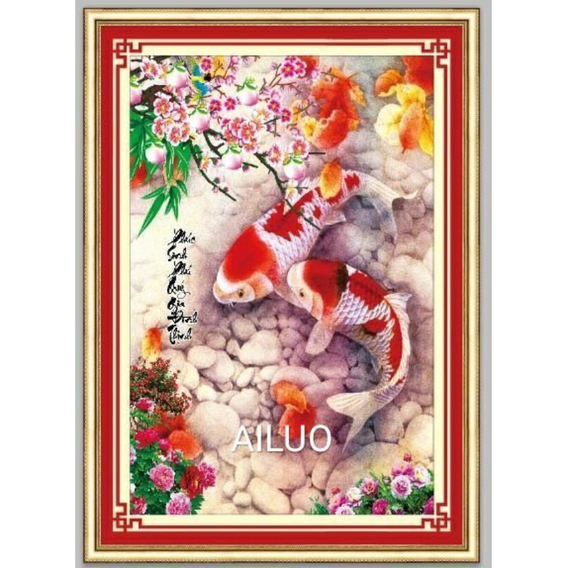 xả hàng tồn TRANH ĐÍNH ĐÁ CÁ 88737 (70x50cm) CHƯA ĐÍNH - BÁCH HÓA ONLINE
