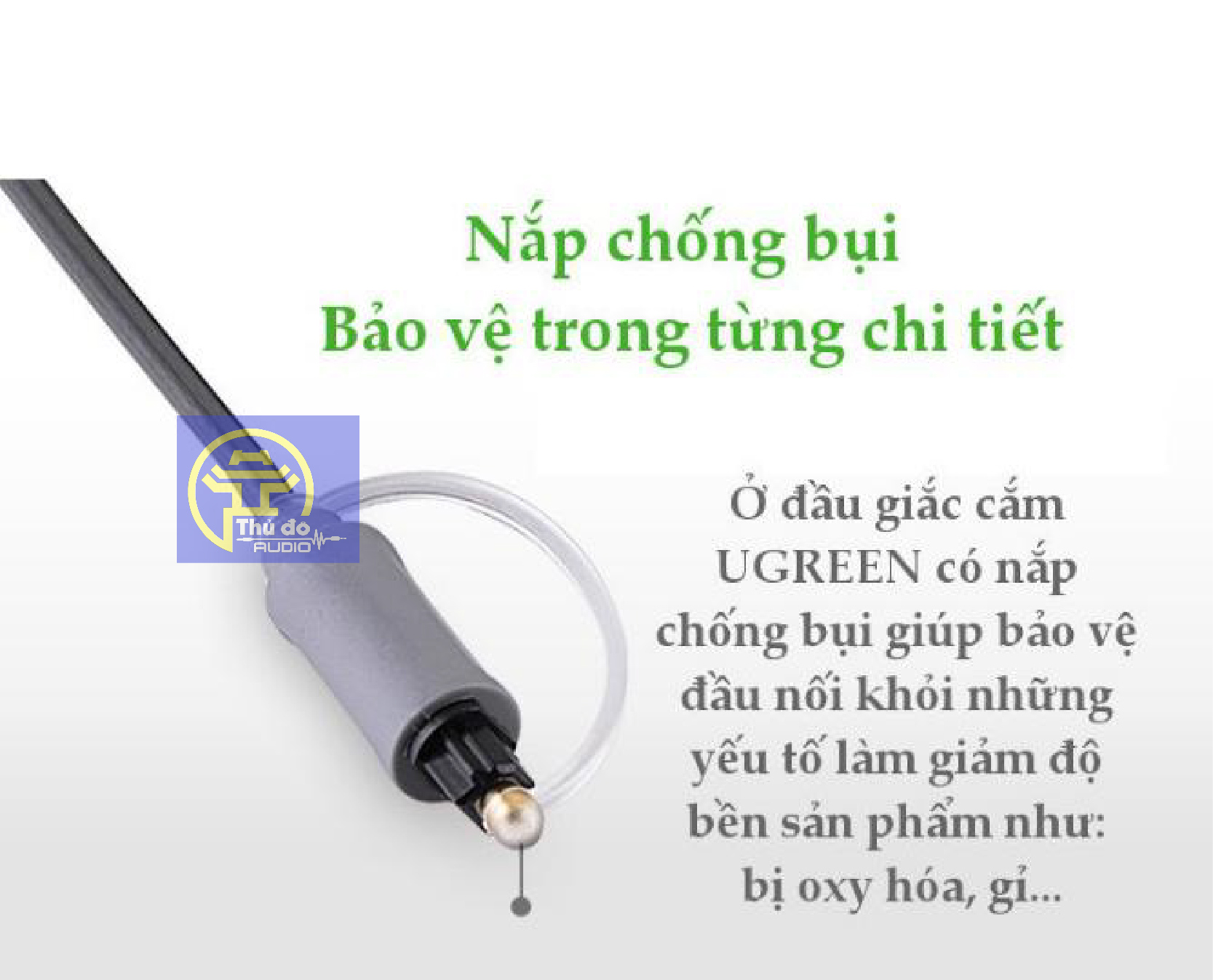 [CHÍNH HÃNG] Dây audio quang (Toslink, Optical) UGREEN AV122 dài từ 1M đến 3M