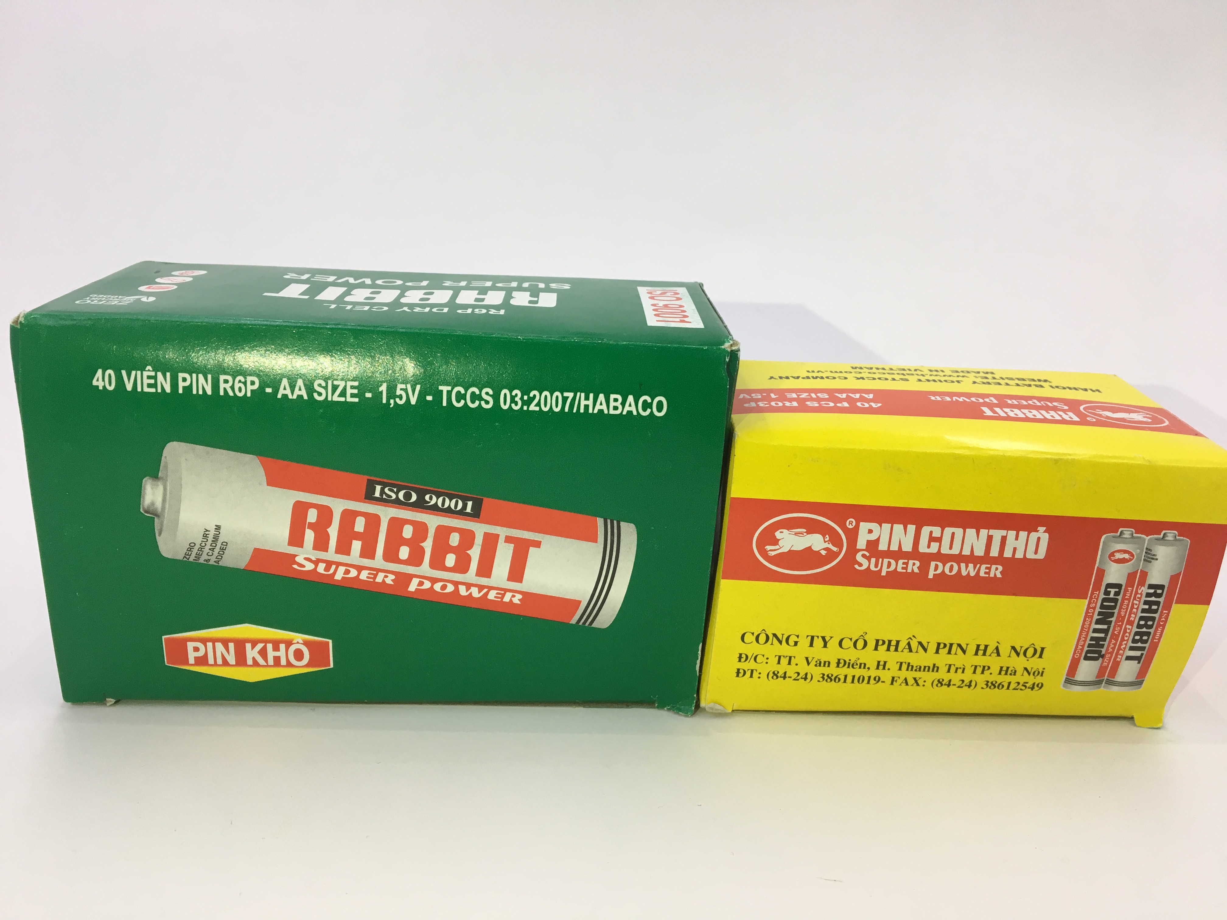 Combo 2 vỉ 8 viên Pin con thỏ 1,5V (rabbit / AA)