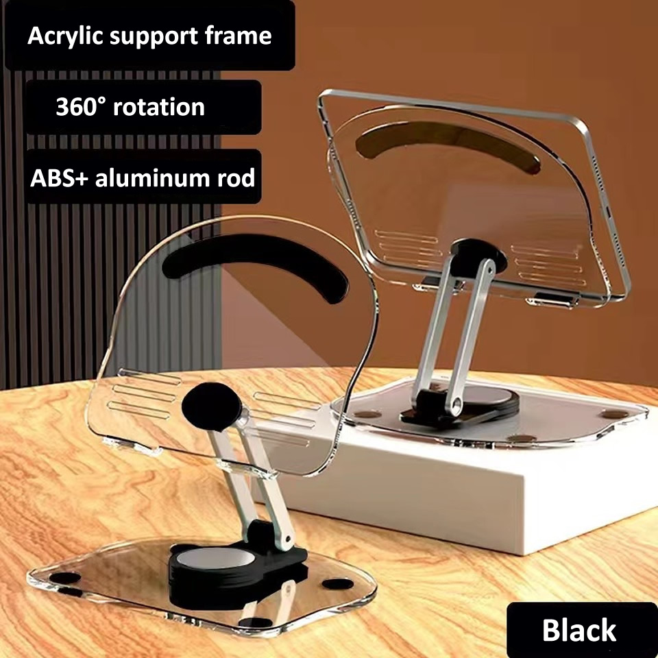 360 ° xoay Acrylic máy tính bảng đứng cho Pro không khí mini máy tính để bàn có thể điều chỉnh gấp chống trượt chủ hỗ trợ cho 4.7-13inch