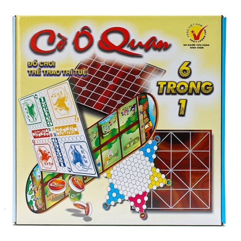 [HCM]Bộ Cờ Trò Chơi Dân Gian 6 Trong 1