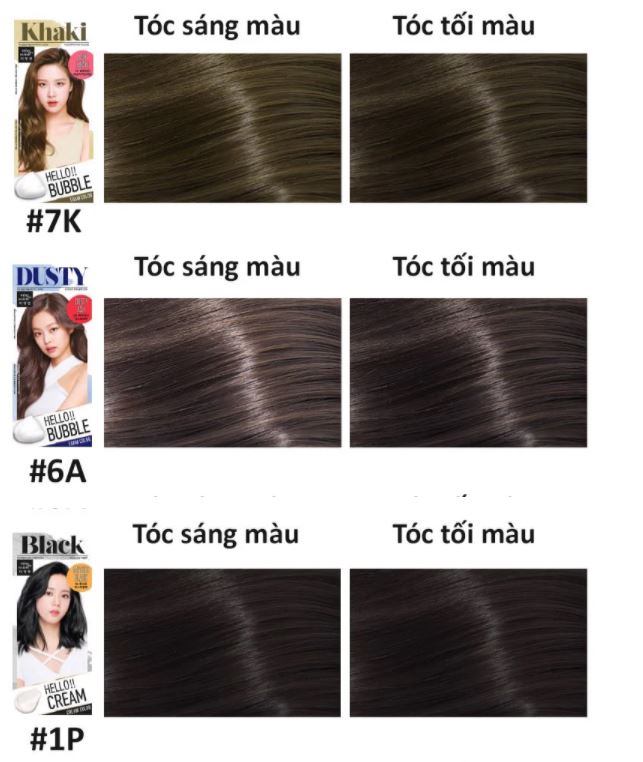 Bọt Gội Nhuộm Tóc Miseen Hello Bubble Foam Color