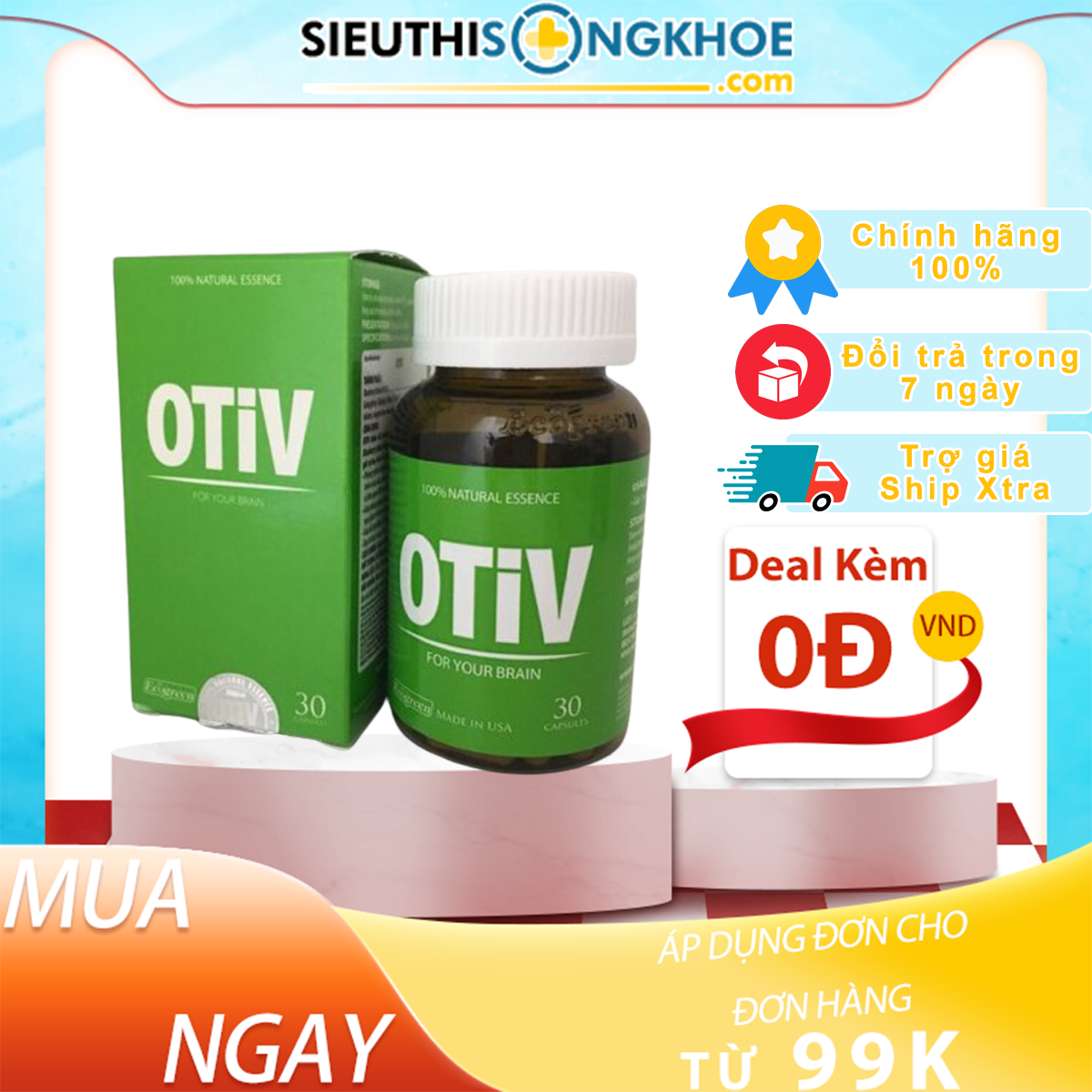 Thực Phẩm Chức Năng OTIV Hỗ Trợ Điều Trị Mất Ngủ Đau Nữa Đầu Và Suy Giảm