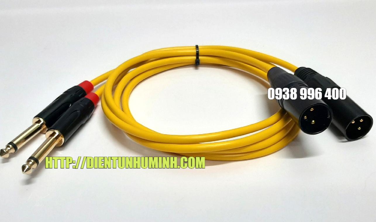 Dây Jack Canon Đực ra 6.5mm dài 1m