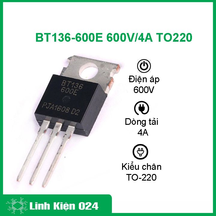 Triac BT136-600E 600V 4A TO220