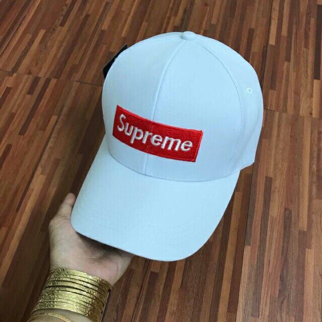 Mũ lưỡi chai đen logo Supreme cực chất