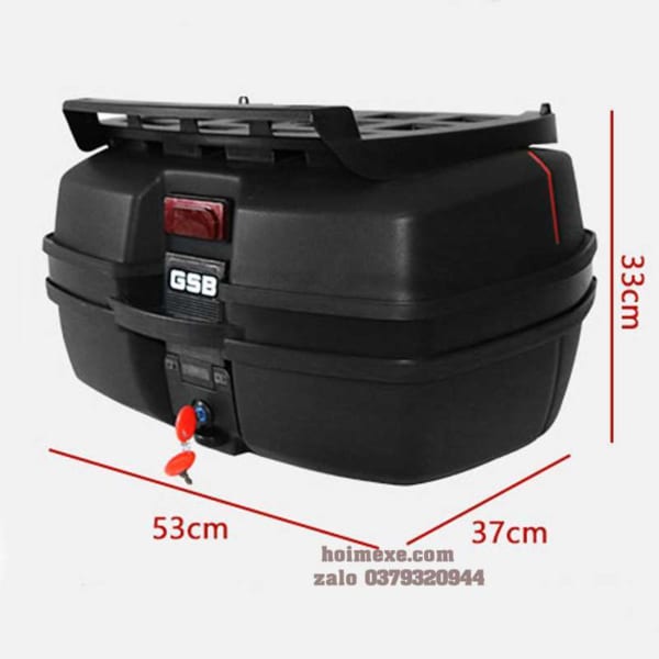 Thùng sau xe máy 47 lít có baga
