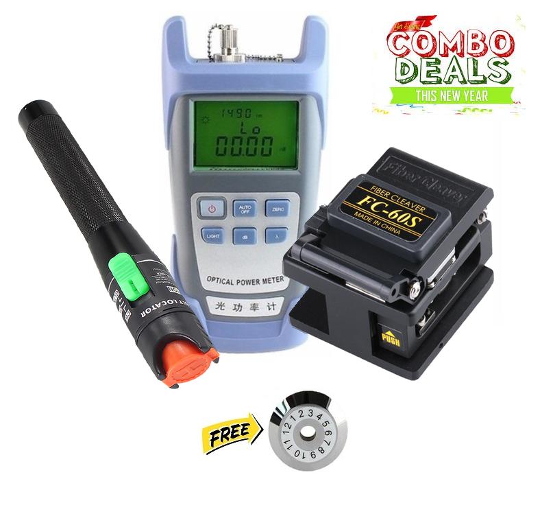 Máy Đo Công xuất quang DXP 40D + Dao Cắt Quang FC-60S và Bút soi 30KM Tặng Lưỡi Dao 12 lỗ
