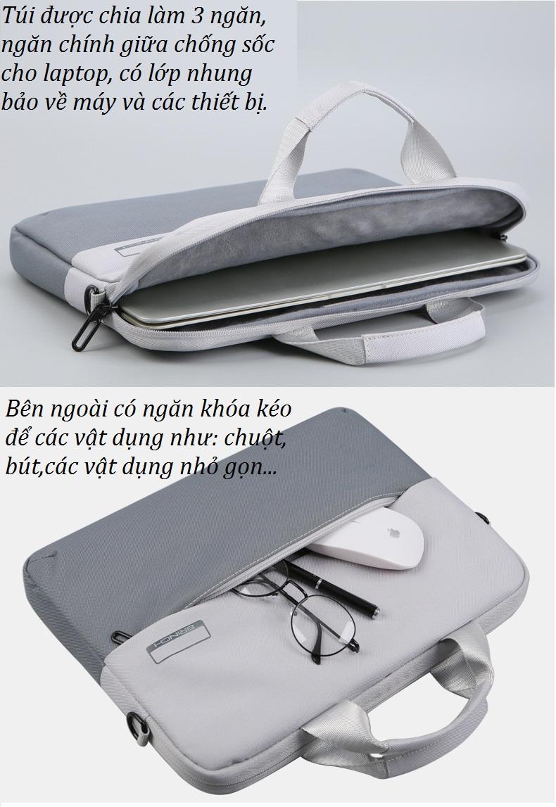 [HCM]Túi chống sốc Brinch.cho Laptop Macbook.
