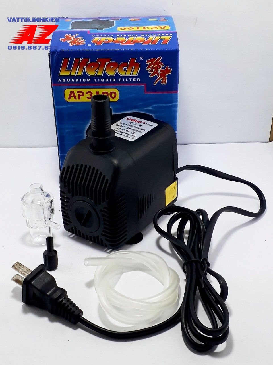 Bơm chìm mini AP3100 - 220V/28W có chỉnh áp dùng cho quạt hơi nước,bể cá, tưới cây..