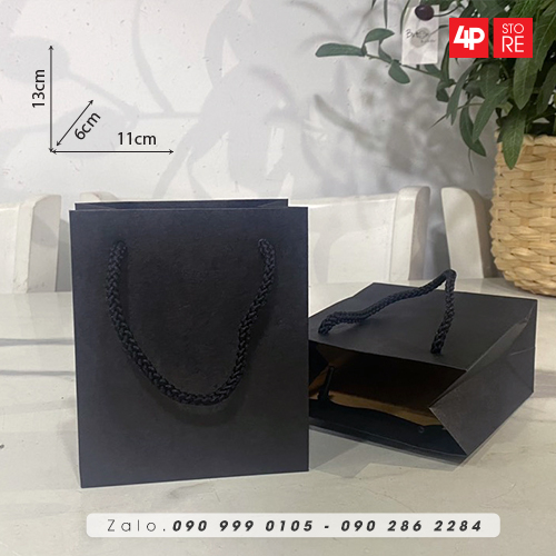 01 TÚI KRAFT ĐEN 120GSM - NHIỀU SIZE