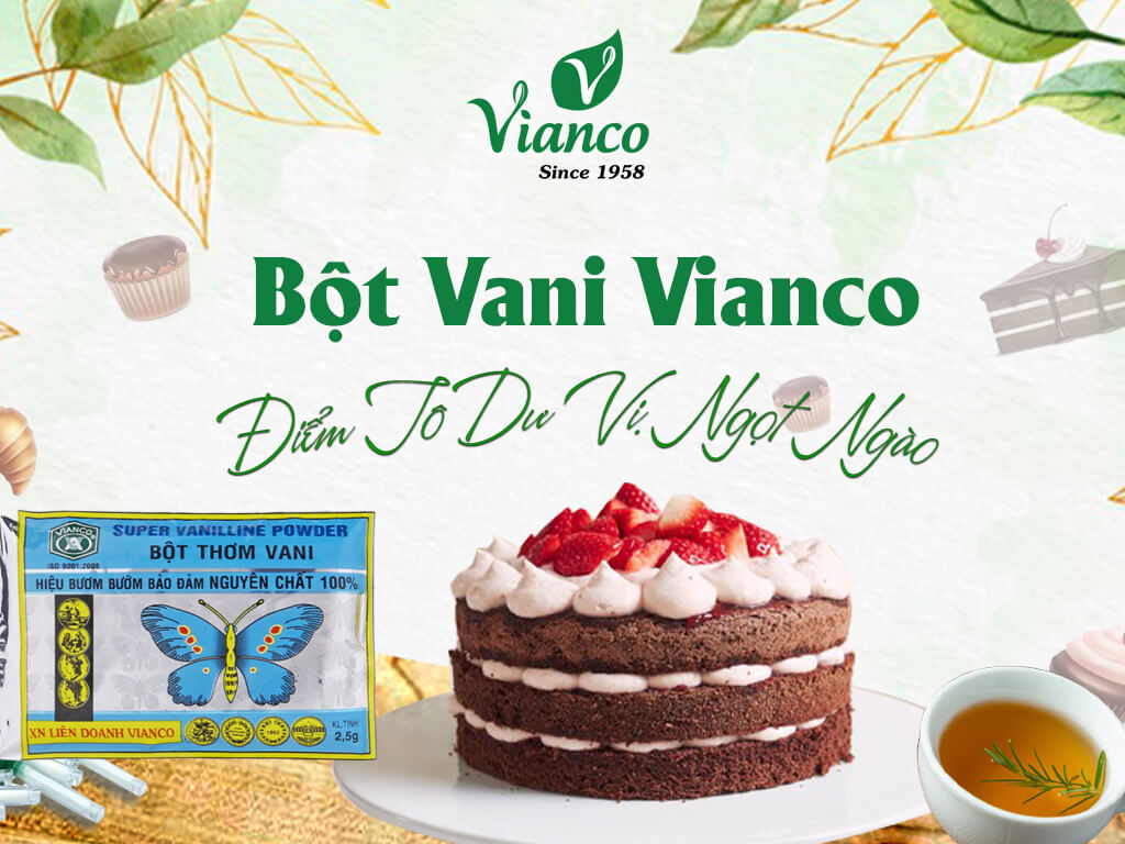 2 GÓI BỘT THƠM VANI HIỆU CON BƯỚM (10 ống/gói)