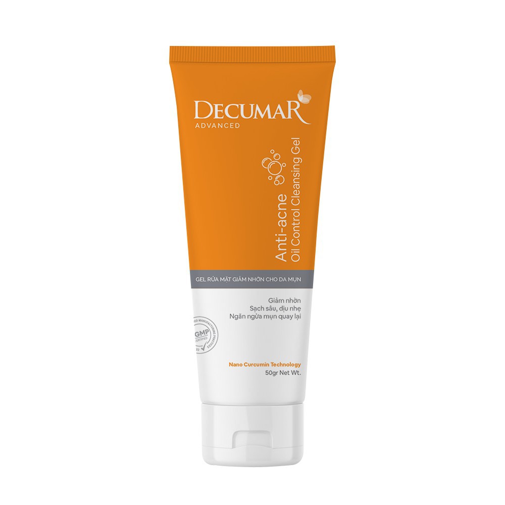 Combo gel ngừa mụn và gel rửa mặt giảm nhờn Decumar Advanced (20g và 50g)