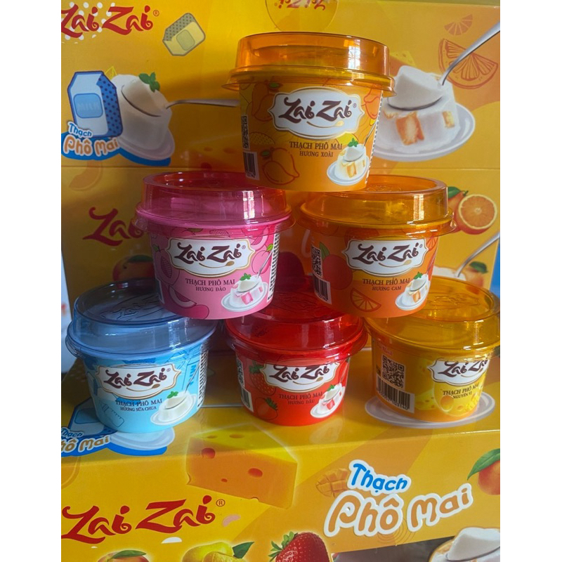 Zai Zai Cheese Jelly Duc Hanh - Box of 6 Pudding Jars