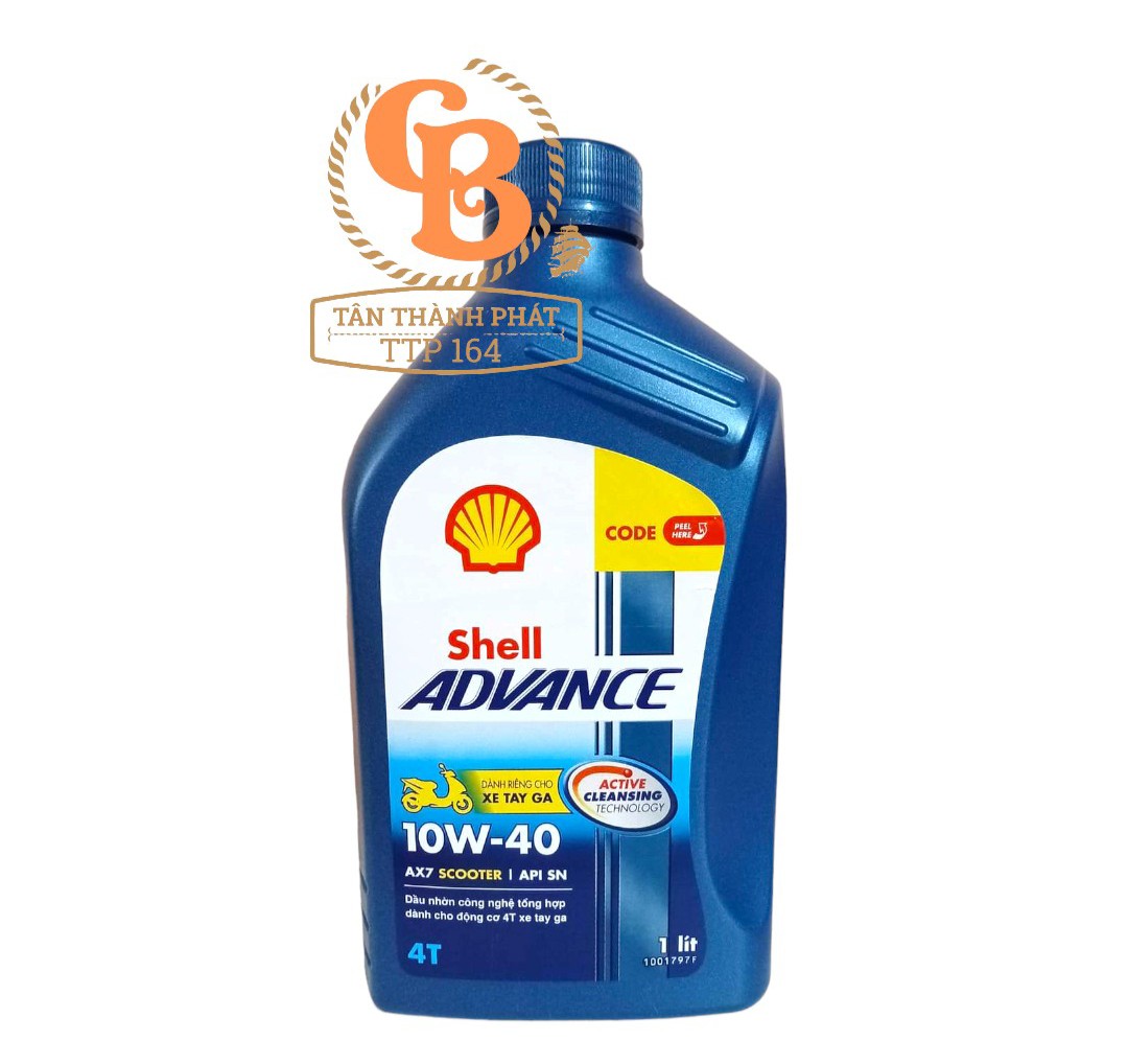 nhớt shell tay ga ADVANCE AX7 10W-40 SCOOTER API SN