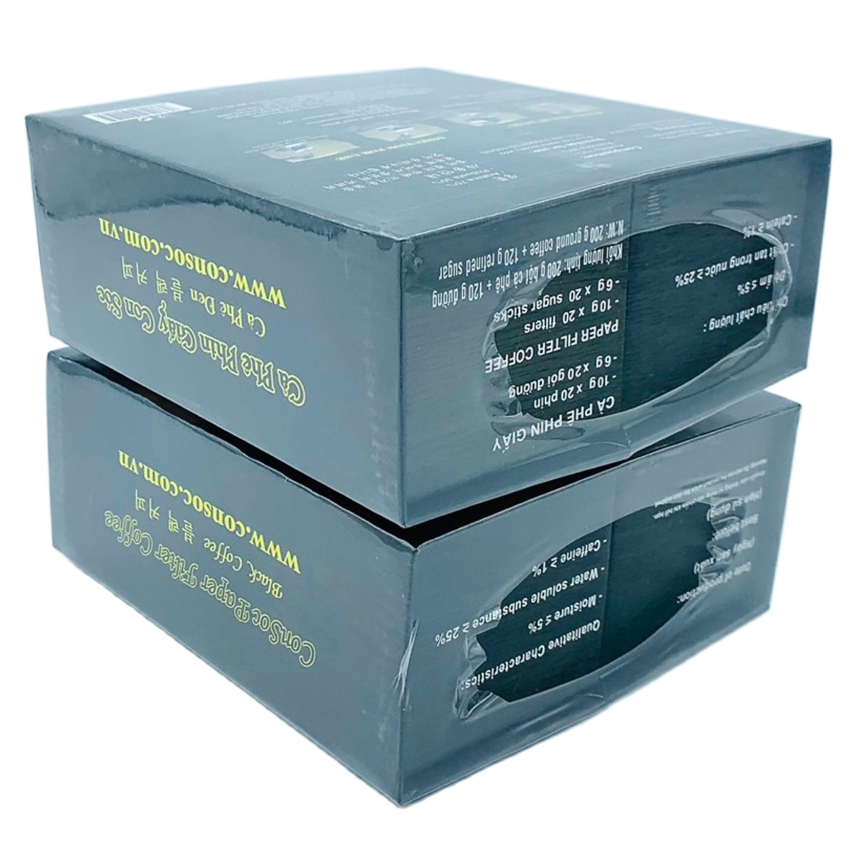 ( Combo 2 Hộp) Cà phê phin giấy Con Sóc Đôi Đen - Hộp 20 Gói