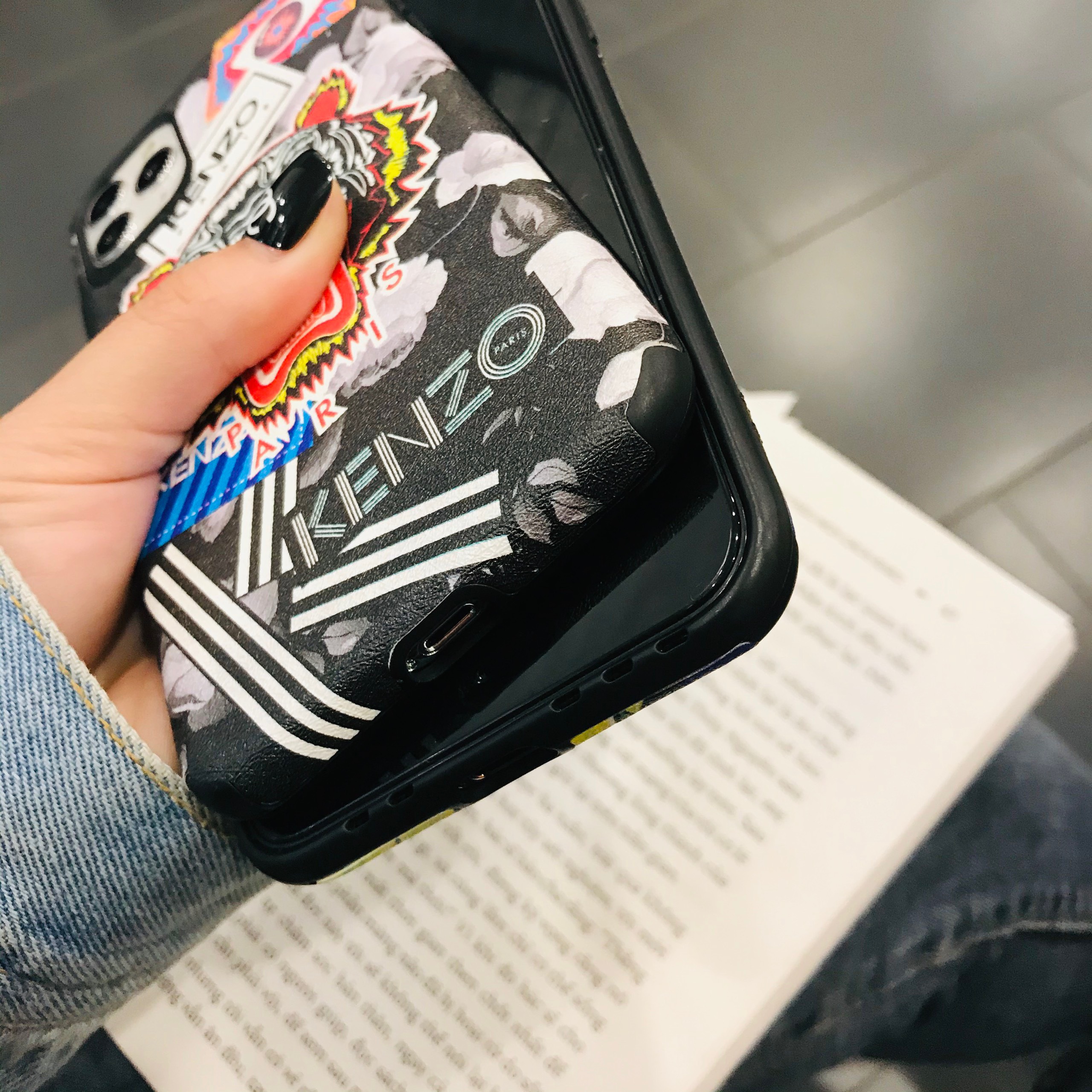 Ốp Lưng Da IMD KenZo x Mashmellow