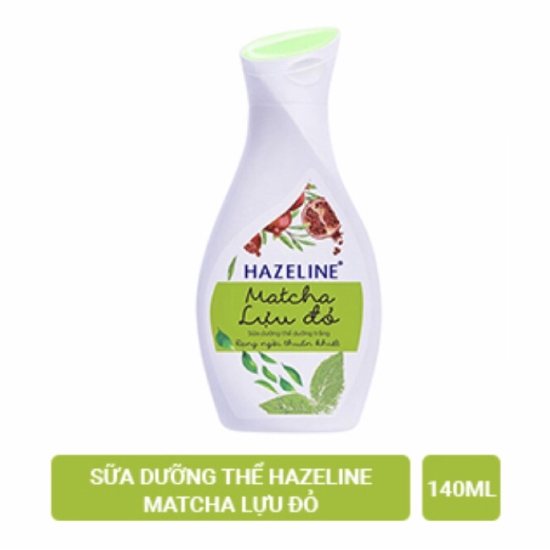 Sữa dưỡng thể Hazeline matcha lựu đỏ 140ml, 230ml