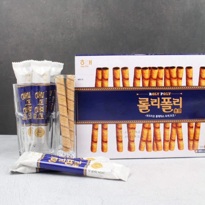 Bánh Quế Chocolate RolyPoly Hàn Quốc hộp 196g