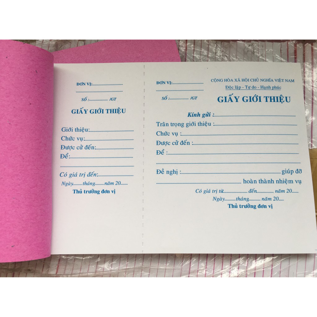 Combo quyển 4 biên nhận một liên trắng