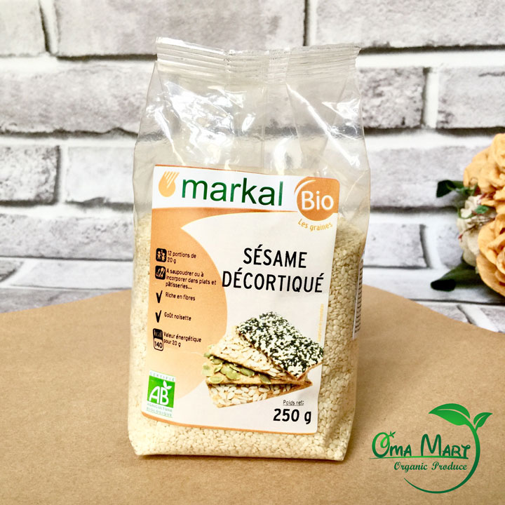 Hạt mè tách vỏ hữu cơ Markal 250g
