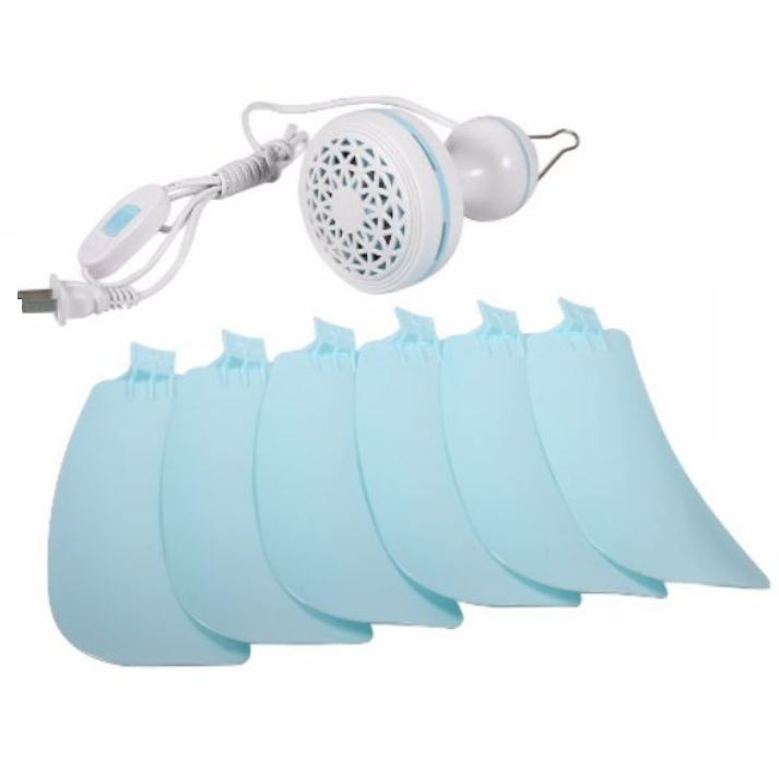 Quạt treo trần Mini 5 cánh (Trắng phối xanh)