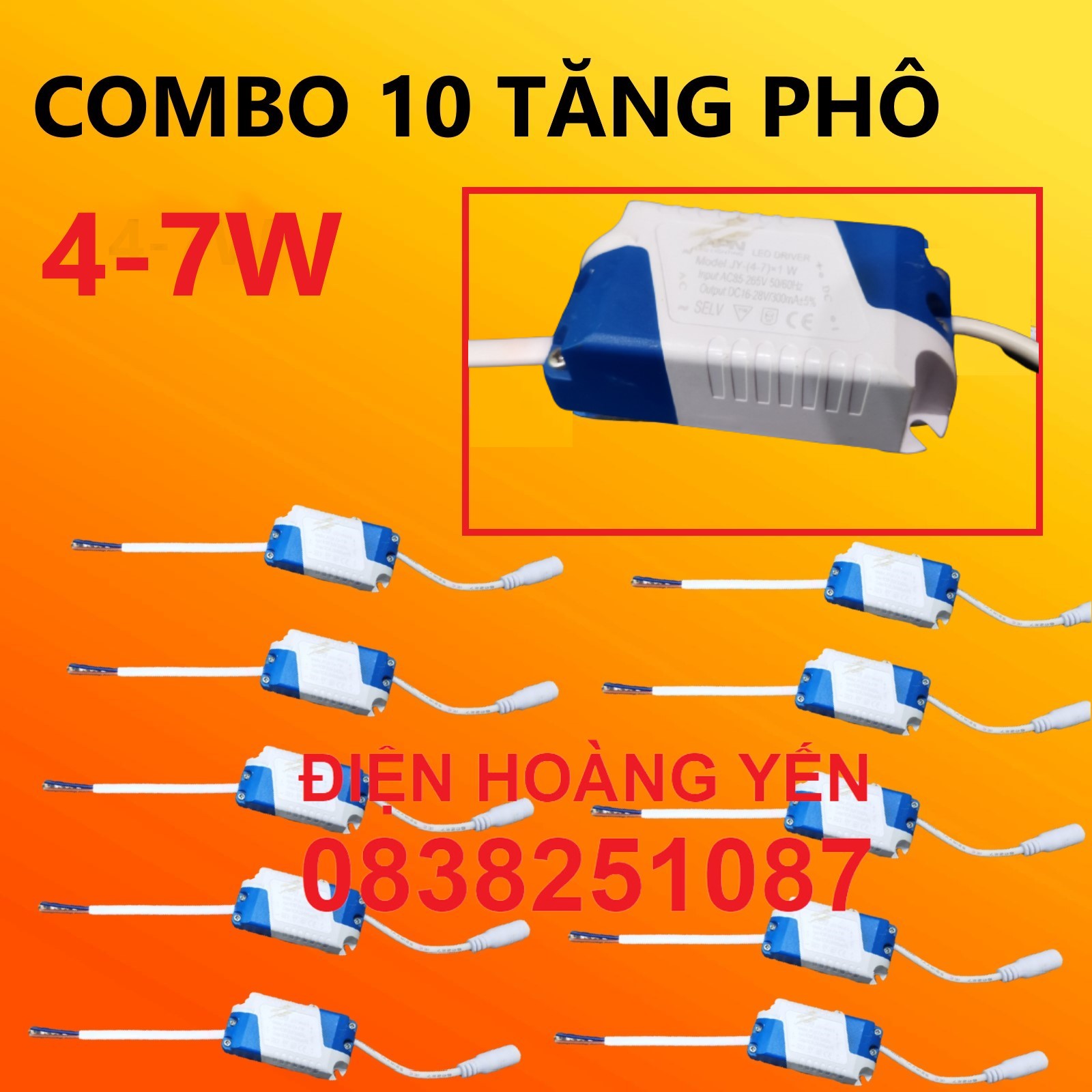 10 Tăng phô đèn led âm trần và ốp trần 4w đến 7w