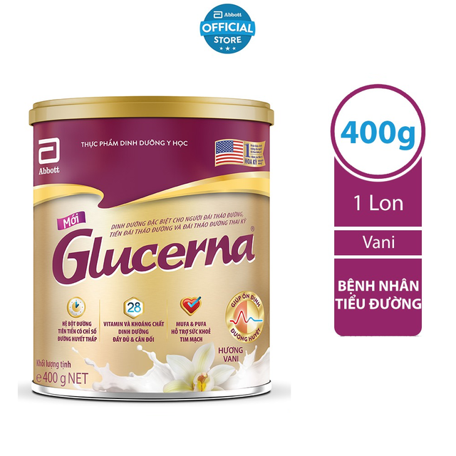 Date T11/25 Sữa bột Glucerna Vani 400g/lon
