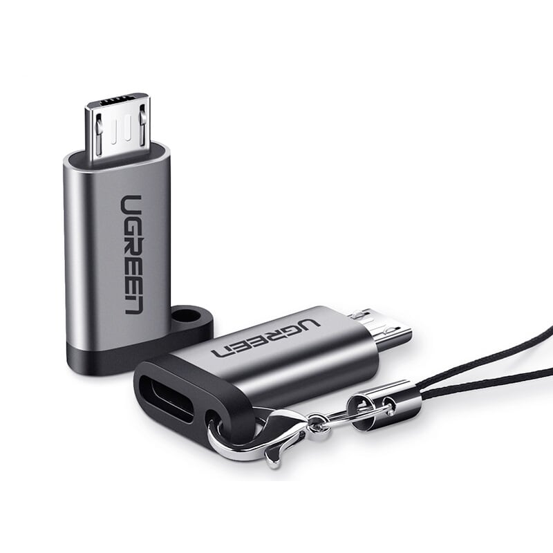 Ugreen 50590 màu xám đầu chuyển đổi micro usb dương sang type c âm us282