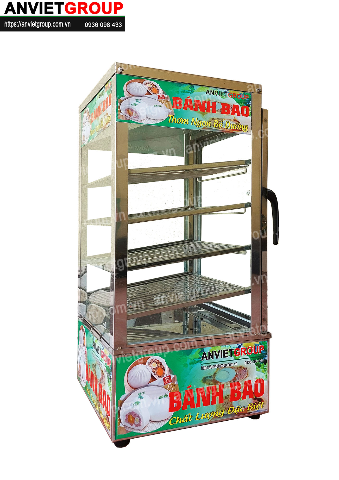 Machine cabinet showcase holder heat hot steamed dumplings 4 5 tiered mini order table an Vietnam
