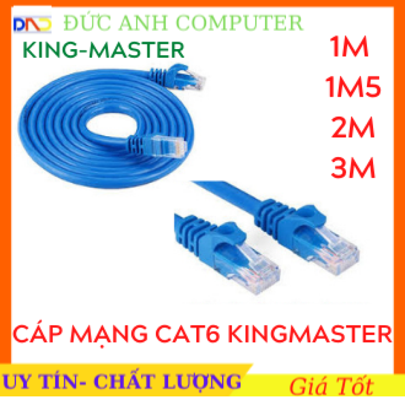 Bảng giá Cáp mạng Cat6 KINGMASTER 1M/1M5/2M/ 3M đúc sẵn 2 đầu Full box - Hàng Chính Hãng- Truyền Tín Hiệu Cao Phong Vũ