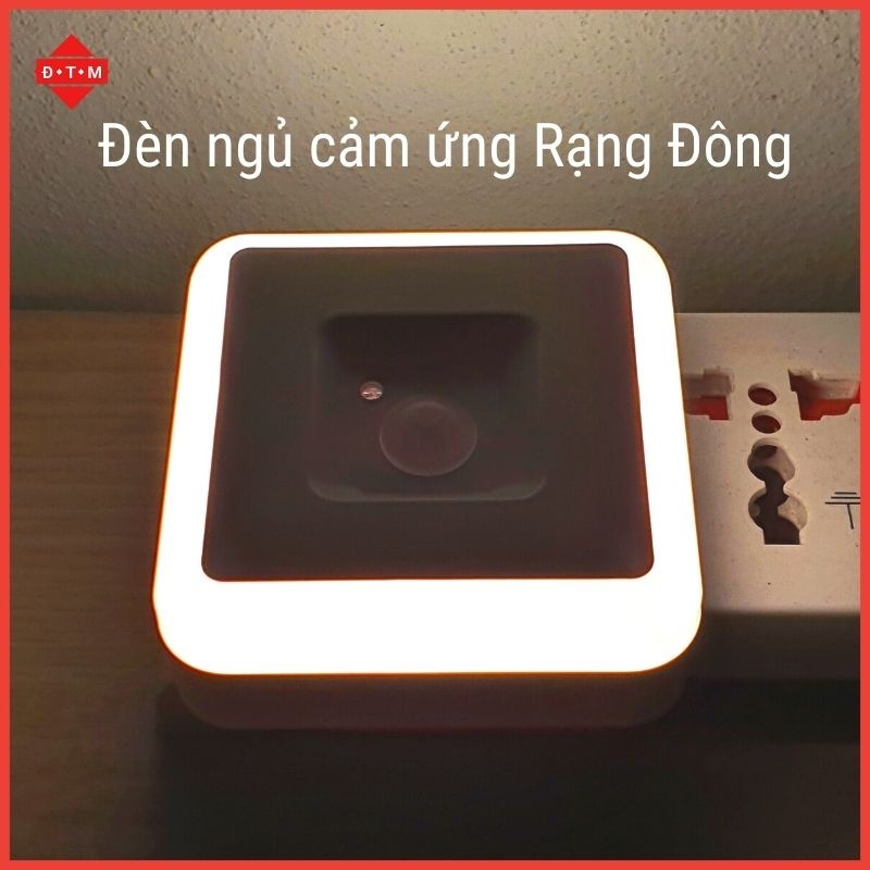 Bảng giá Đèn Ngủ Cảm Biến Ánh Sáng Rạng Đông - Đèn Ngủ Cảm Ứng Phát Hiện Chuyển Động ĐN01.PIR 65x65/0.3w