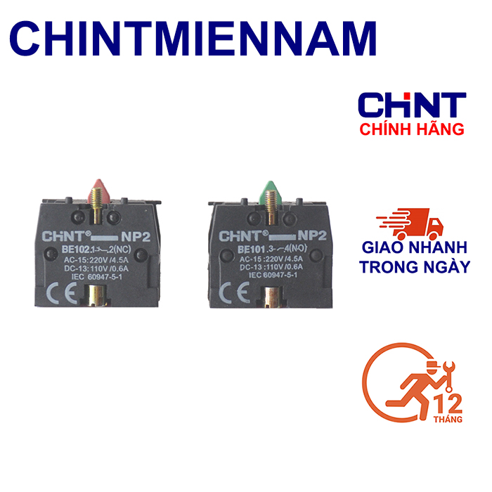 Nút Dừng Khẩn Phi 22 CHINT Loại NP2-ES542 1 NC
