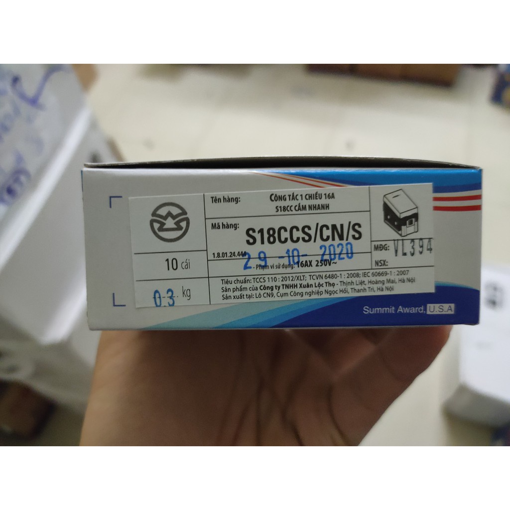 Công tắc 1 chiều 16A SINO S18CCS/S dòng S18CC