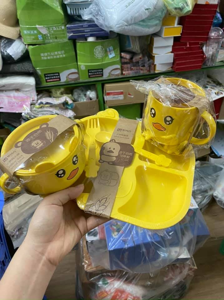 Bộ bát ăn dặm vịt vàng 5 món