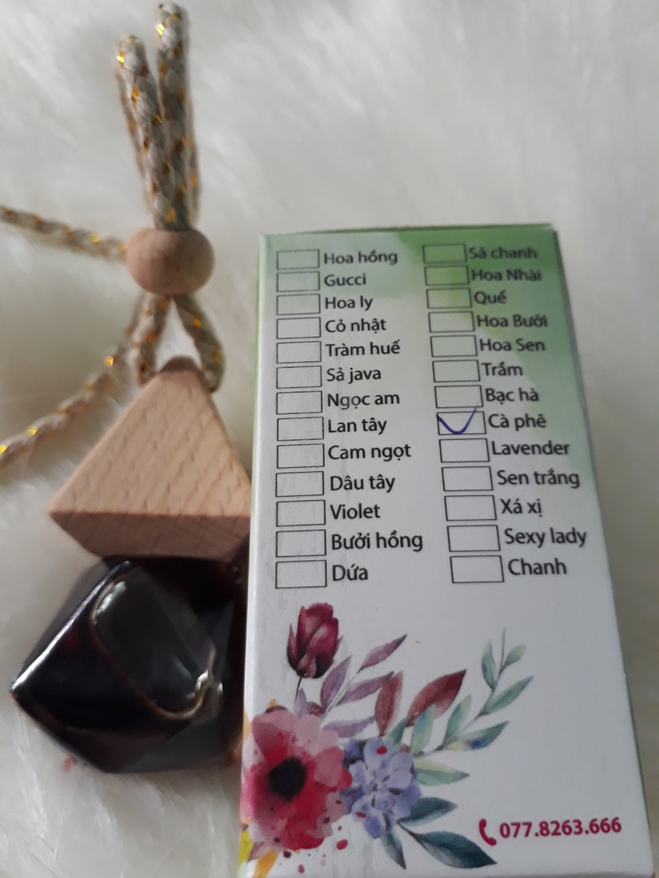 Tinh dầu thơm treo xe hương Cafe Đen