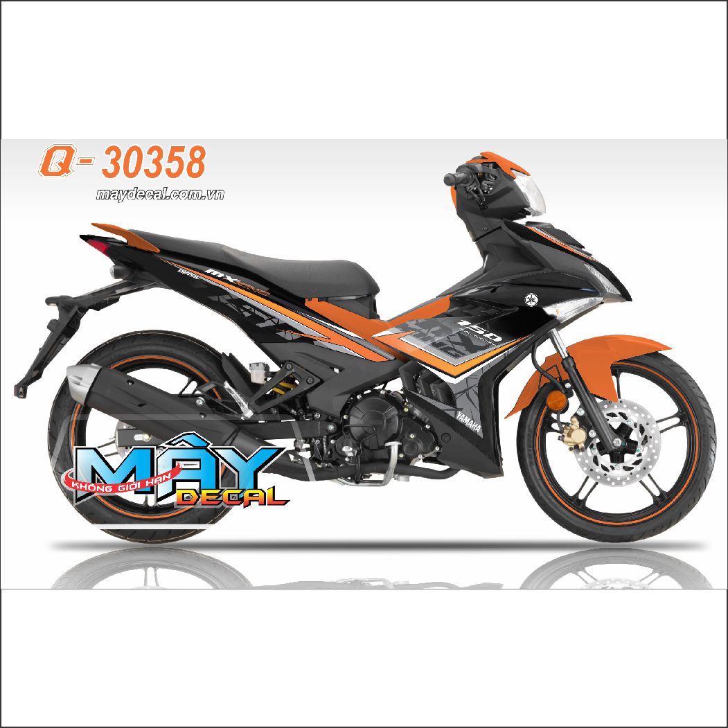 Tem rời Exciter 150 cam đen (K)