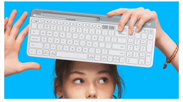 Bàn phím không dây wireless - bluetooth Logitech K580 (Màu Trắng)
