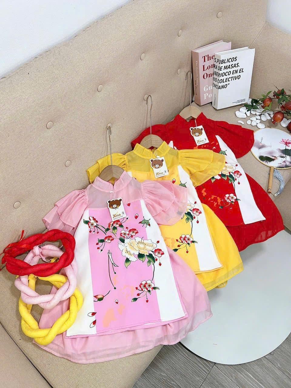 SET AO DÀI CÁCH TÂN BÉ GÁI 3 CHI TIẾT