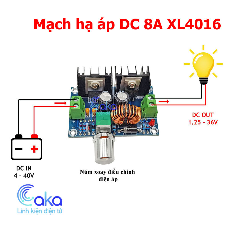 Mạch hạ áp - Giảm áp DC-DC 8A XL4016