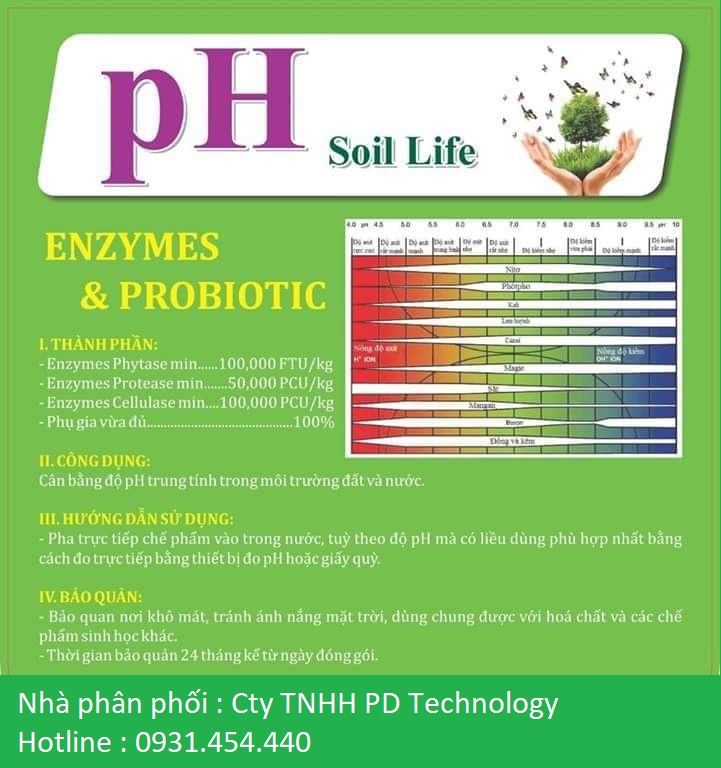 Enzyme cải tạo đất pH Soil Life - Gói 1kg