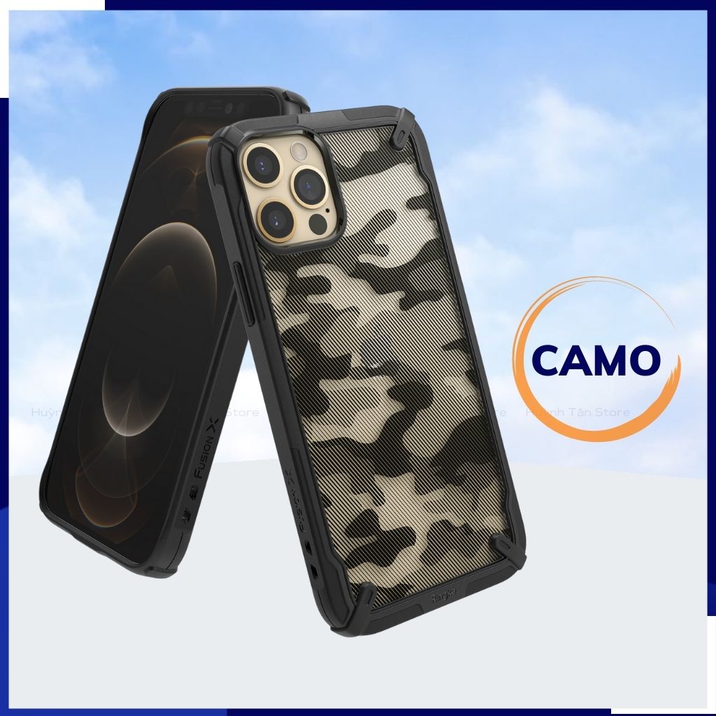 Ốp lưng iphone 12 pro max RINGKE chính hãng trong suốt chống sốc FUSION X chống ố vàng phụ kiện điện thoại huỳnh tân